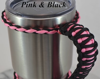 Paracord Tumbler Handle: Fits YETI, Ozark, Bubba Cup