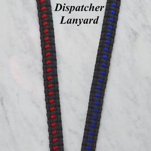 911 Dispatcher Lanyard, Thin Gold Line Paracord ID Lanyard With Headphone Charm, Safety Breakaway Connectors & ID Holder