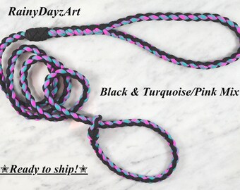 4 Foot Paracord Slip Leash, TSA Approved Leash, AirPort Leash, Travel Leash, Metal Free Leash, Pet Parent Gift