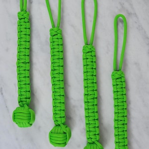 Set Of Four Paracord Dog Retrieval Aids, Drawer Pulls, Solid Color Mobility Aids