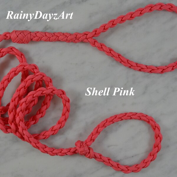 Non-Metal Paracord Slip Leash, Dog Lead, Solid Color Leash, Airport Leash, TSA Approved Lead, Paracord Dog Gear, Dog Lover Gift