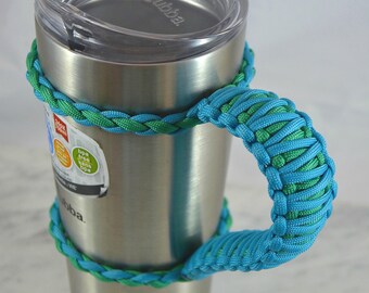 Paracord Tumbler Handle: Fits YETI, Ozark, Bubba Cup