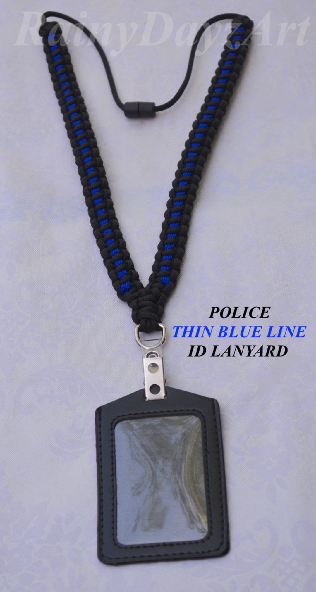 First Responder ID Lanyards, Police "thin Blue Line" Paracord ID ...