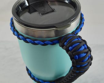 Paracord Tumbler Handle: 30 Oz Yeti, Ozark, Bubba Cup - Camping Gift