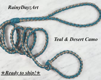 5 Foot Paracord Slip Leash, Metal Free TSA Approved Travel Lead, Pet Parent Gift