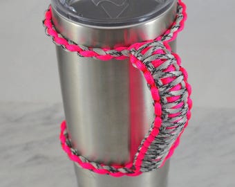 Paracord Tumbler Handle: 30 Oz. Yeti, Ozark, Bubba Cup - Reversible Design