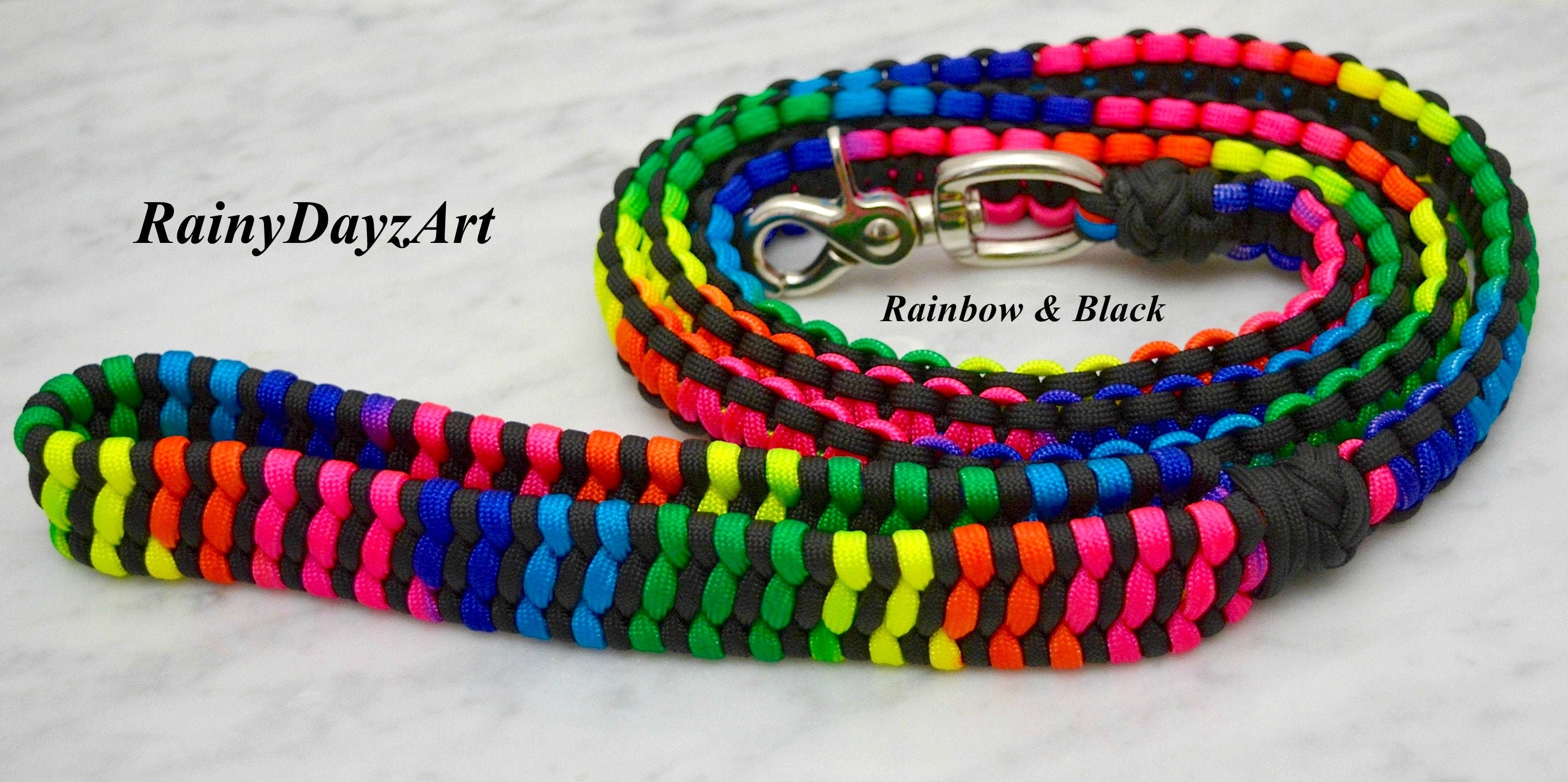 Paracord Leash for Dogs Rainbow Paracord Dog Leash 4 to 7 Etsy Hong Kong