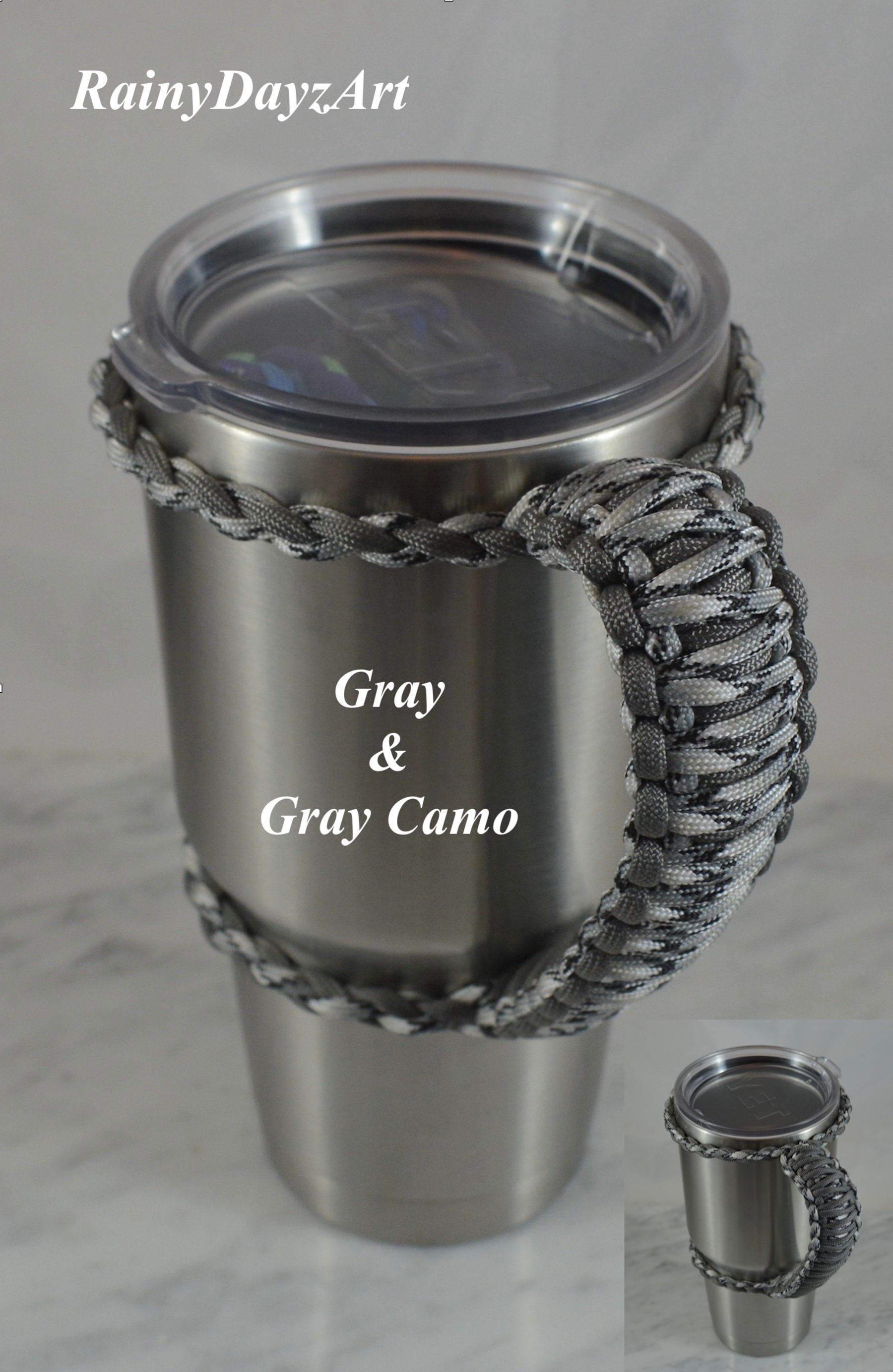 30 Oz. Tumbler Handle, RTIC 30 Oz. Tumbler Handle, Built Tumbler Cup Handle,  YETI Paracord Handle, Ozark Tumbler Handle, Unisex Gift 