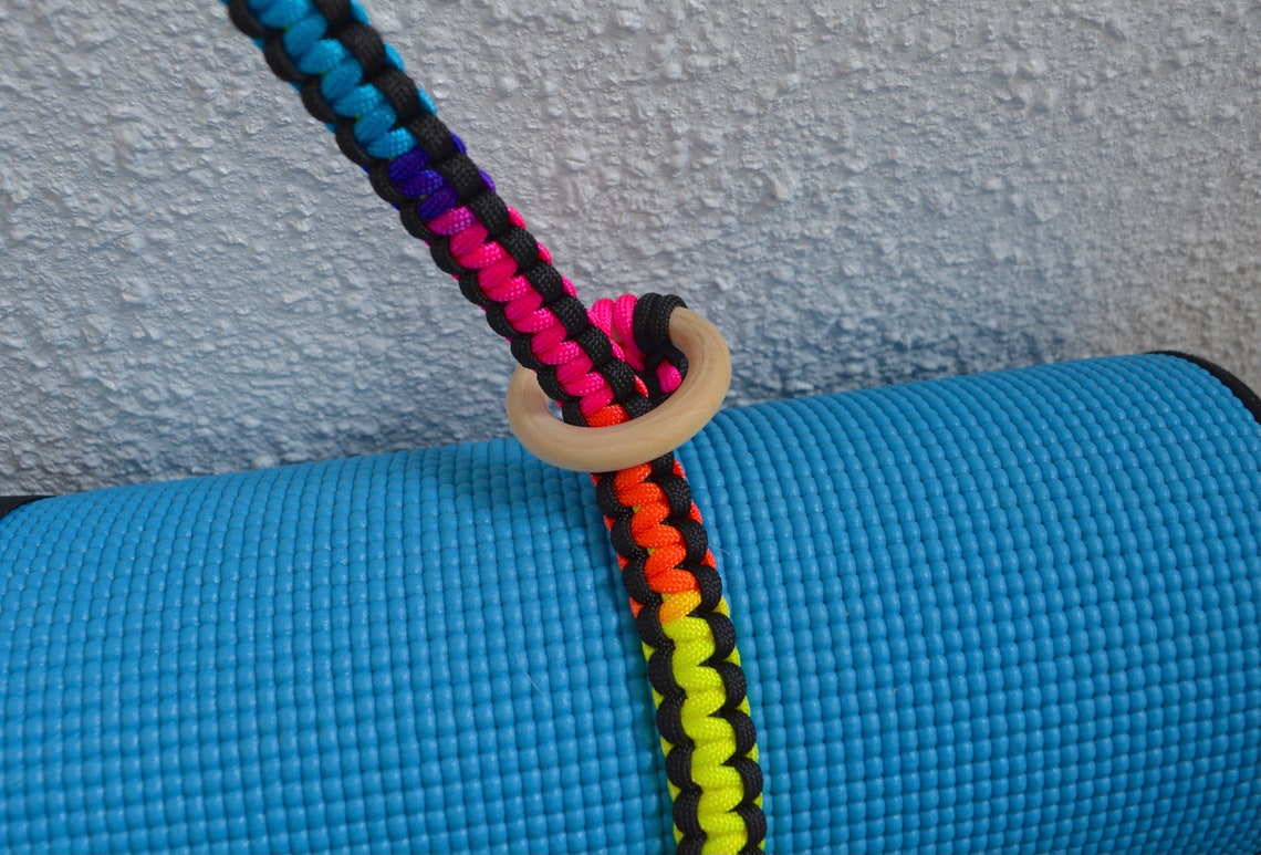 Yoga Mat Strap Paracord Yoga Mat Sling Bedroll Strap Etsy