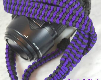Handmade Paracord Camera Strap: Bold Colorful Weave