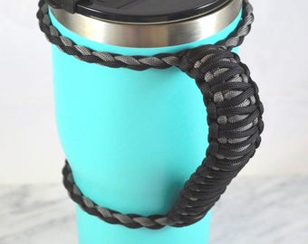 Paracord Tumbler Handle: 30 Oz Yeti, Ozark, Bubba Cup - Camping Gift