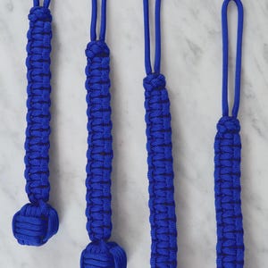 Set Of Four Paracord Dog Retrieval Aids, Drawer Pulls, Solid Color Mobility Aids