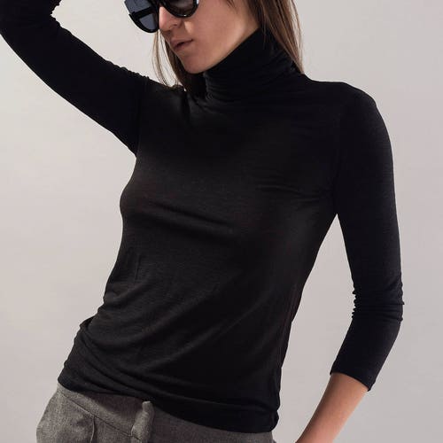 long sleeved turtle neck top