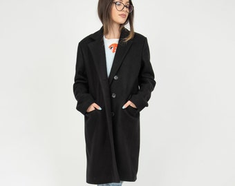 Oversize Long Wool Coat/Winter Cape Coat/Cashmere Wool Coat/Winter Cape Coat/Plus Size Coat/Black Wool Coat/Women's Jacket/Wool Jacket/F2297