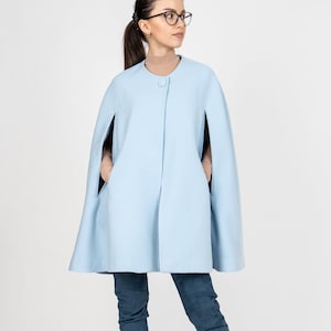 Baby blue cape blazer sales