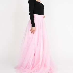 Women Tulle Skirt/Pink Skirt/Princess Skirt/Skirt/Long Maxi Skirt/Flowy Tutu Skirt/Casual Ballet Skirt/Tutu Skirt/Pink Tulle Dress/F2397