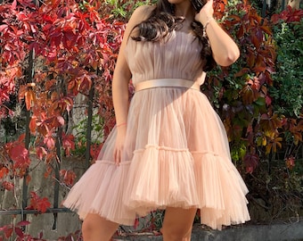 【未開封】NOTRE émor ruffle tulle dress beige ruffle tulle dress – NOTRE émor