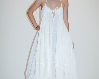 XXL XXXL Dress/Summer Long Dress/White Kaftan/Asymmetrical Tunic/Maxi Dress/Backless Dress/Casual Tunic/Handmade Party Dress/White Top/F1869
