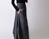Denim Skirt Denim Dress Asymmetrical Jean Skirt Casual Dress Women Long Skirt Long Dress Asymmetrical Denim Handmade Dress Long Dress F1847