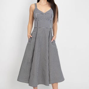 chinese dress ladies Basic Pleasure Mode tartan Plaid Checked Maxi Dress With Side Slits 90s  Grunge