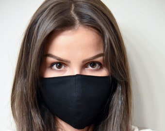 Black Face Mask with Filter/Activity Accessory/Washable Mask/Reusable Washable Mask/Dust Face Mask/Cotton Fashion Mask/F2053