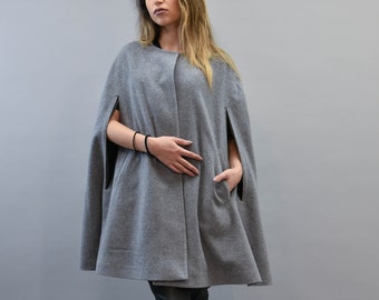 ジャケット・アウター lm22aw SHAWL COLLAR CAPE COAT SHADE GRAY ジャケット・アウター lm22aw SHAWL COLLAR CAPE COAT SHADE