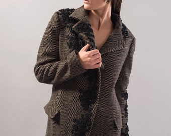 White house black market persian cheap coat
