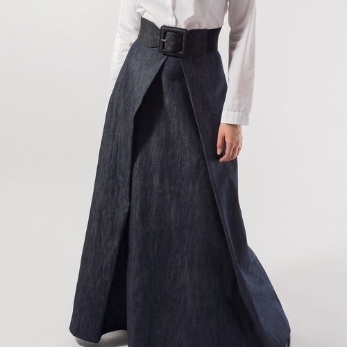 Denim Dress/denim Handcrafted Skirt/jean Skirt/casual Handmade - Etsy