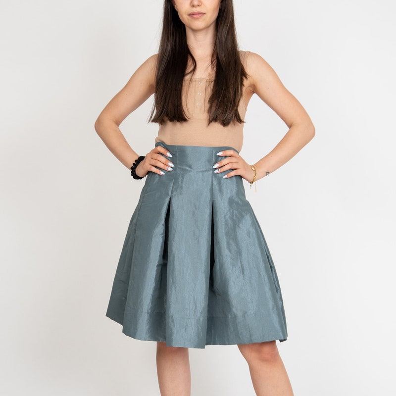 Long taffeta skirt main image 1