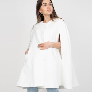 White cape coat womens shop