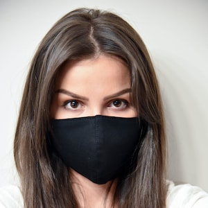 Black Face Mask with Filter/Activity Accessory/Washable Mask/Reusable Washable Mask/Dust Face Mask/Cotton Fashion Mask/F2053