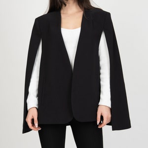 Black cape cardigan new arrivals