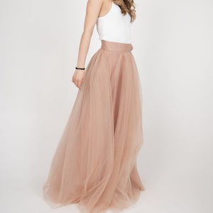 Women Tulle Skirt/Nude Skirt/Princess Skirt/Skirt/Long Maxi Skirt/Flowy Tutu Skirt/Casual Ballet Skirt/Tutu Skirt/Nude Tulle Dress/F2295