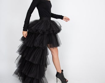 Jupe en tulle femme/jupe noire/jupe princesse/jupe/jupe longue maxi/jupe tutu fluide/jupe de ballet décontractée/jupe tutu/robe en tulle noir/F2345