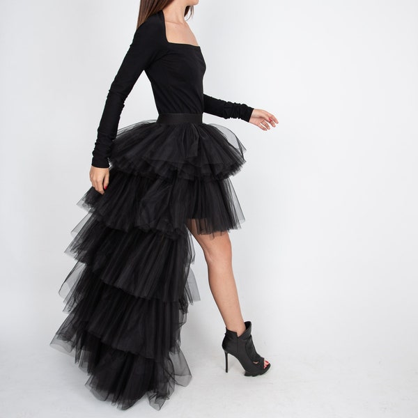 Women Tulle Skirt/Black Skirt/Princess Skirt/Skirt/Long Maxi Skirt/Flowy Tutu Skirt/Casual Ballet Skirt/Tutu Skirt/Black Tulle Dress/F2345