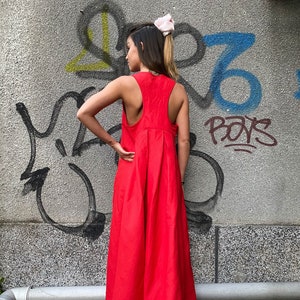 Cos red dress new arrivals