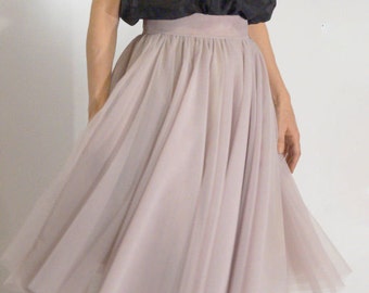 Women Tulle Skirt/Tutu Skirt/Princess Skirt/Skirt/Short Skirt/Light Gray Skirt/Light Gray Tutu Skirt/Ballet Skirt/Grunch Skirt/F1094
