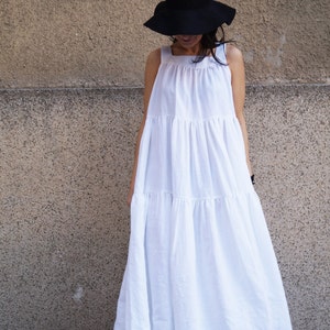 White dresses casual on sale