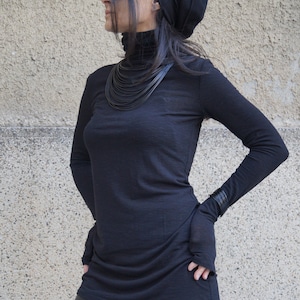 black long sleeve dressy top