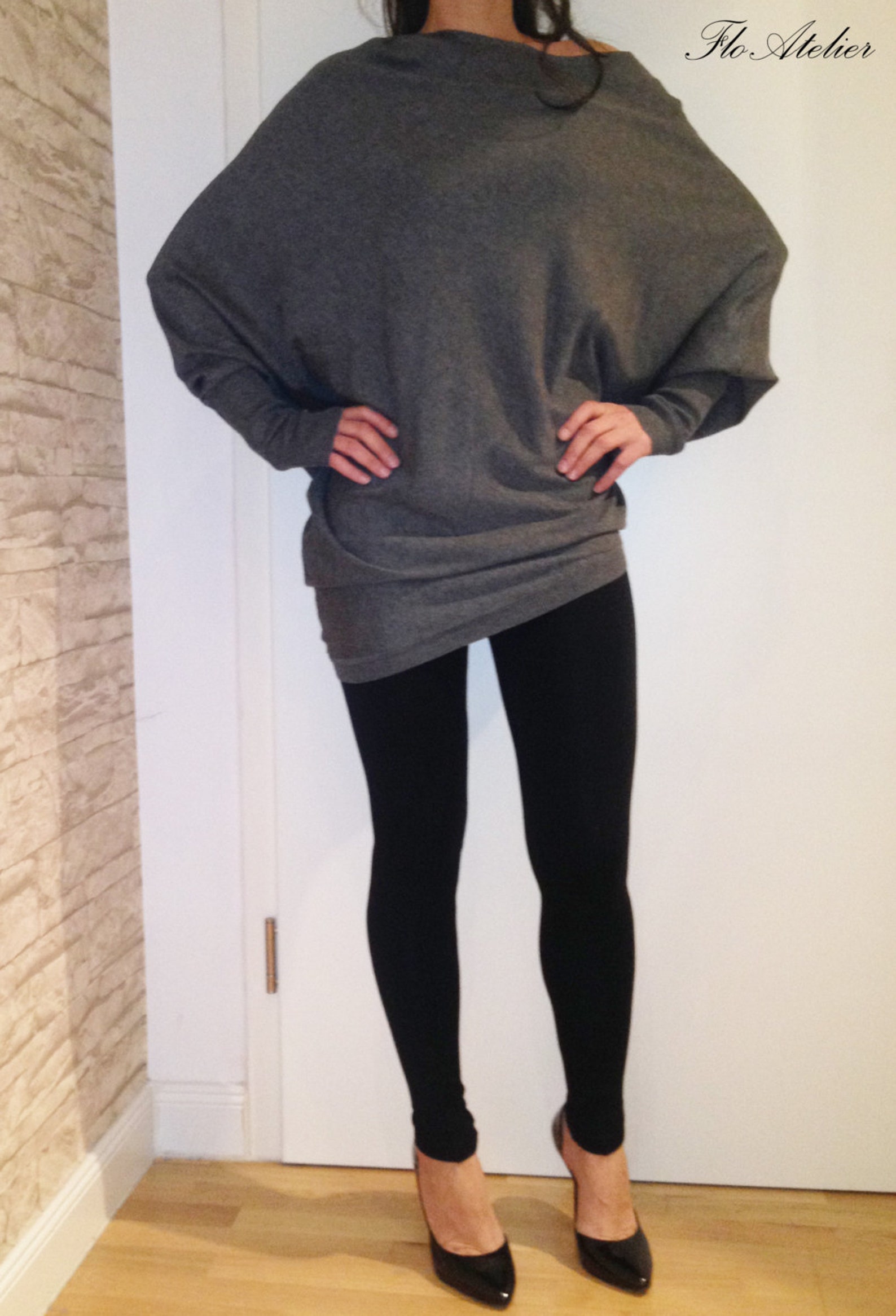 Perry Knit Blouse - Light Grey