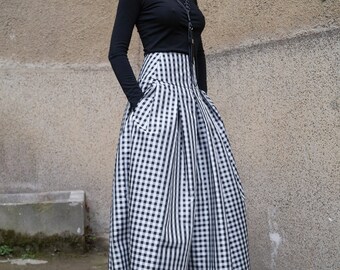 スカート Twoway Long Skirt BLACK Chiffon Maxi Skirt for Women Lady Girl 2 Layer Full Long
