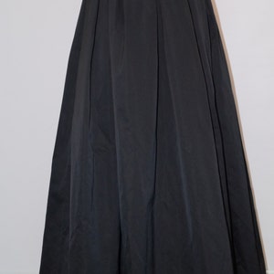 Black Maxi Skirt/high Low Waist Skirt/long Waistband - Etsy