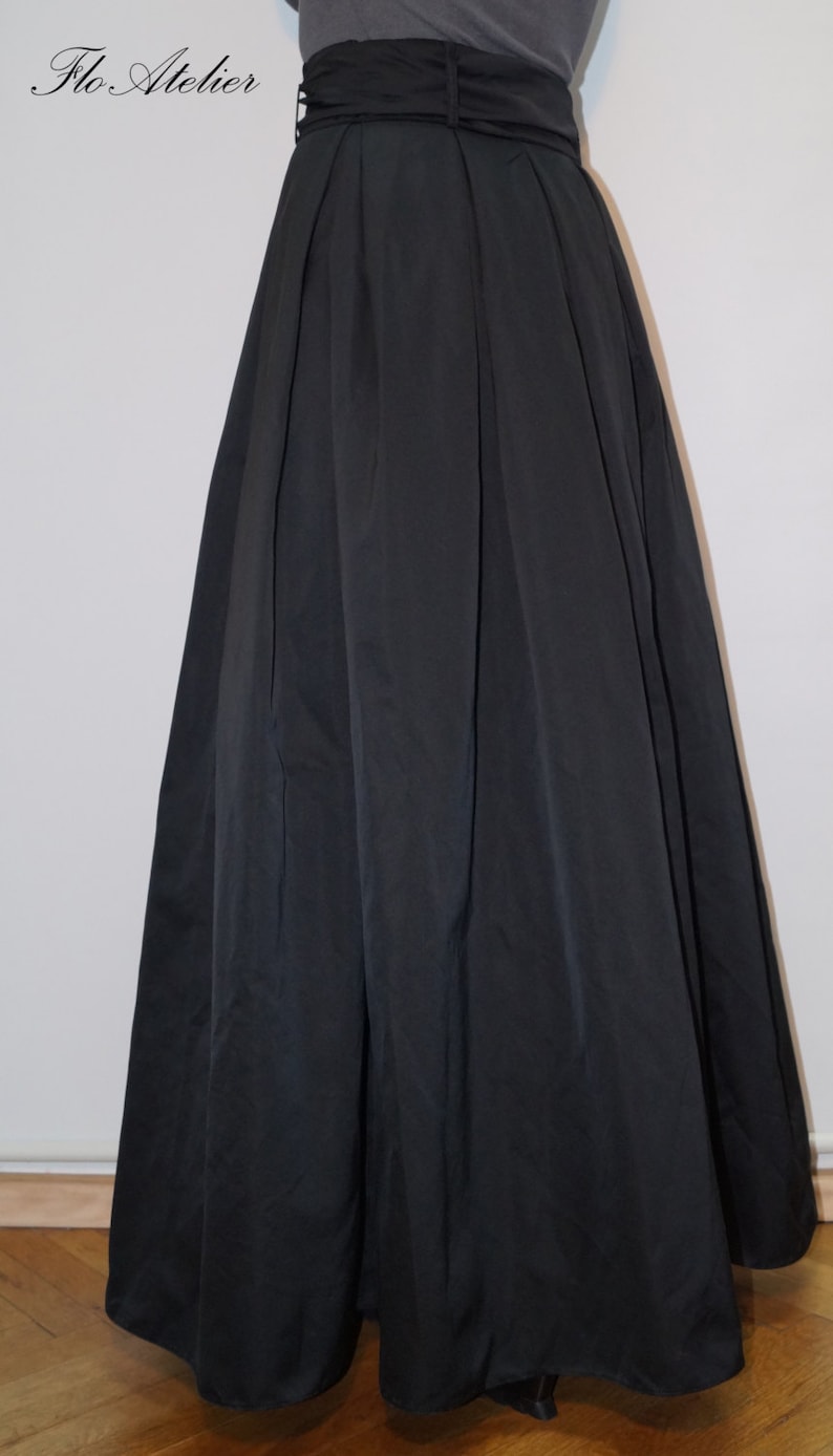 black high low maxi skirt