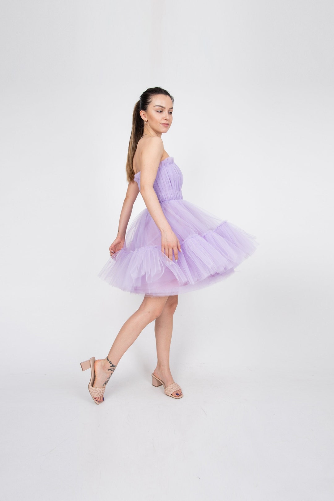 トリートユアセルフBallet docking tulle mini dress Eugenie Embellished Corset Tulle Skirt Mini Dress in Black