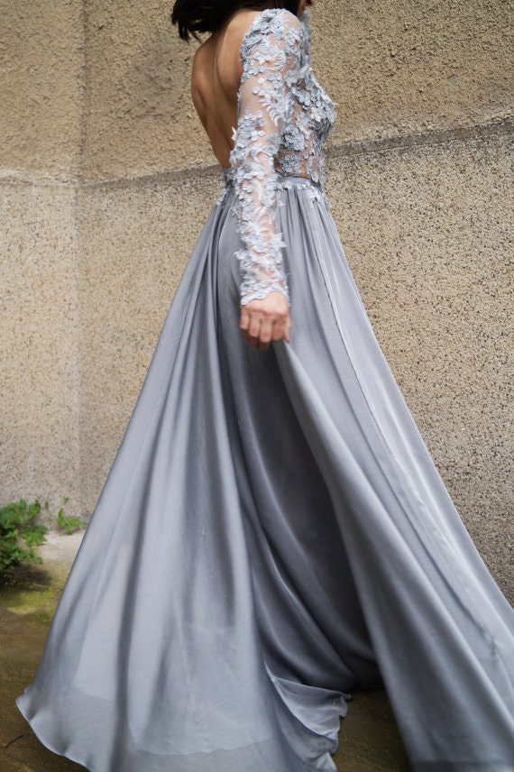 3d lace gown