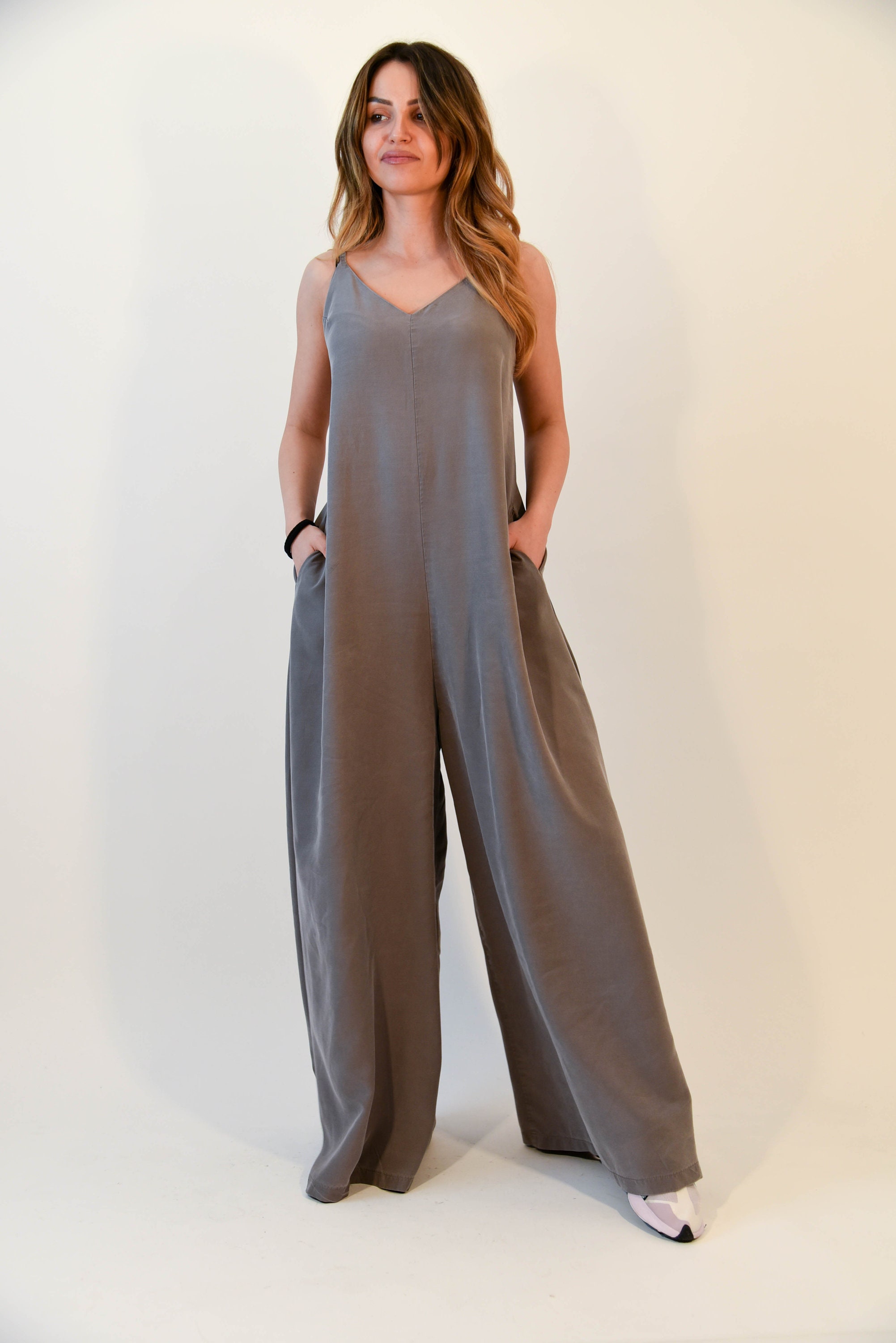 Women's Wide Led Jumpsuit/Oversized Romper/Open Back/Extra Etsy