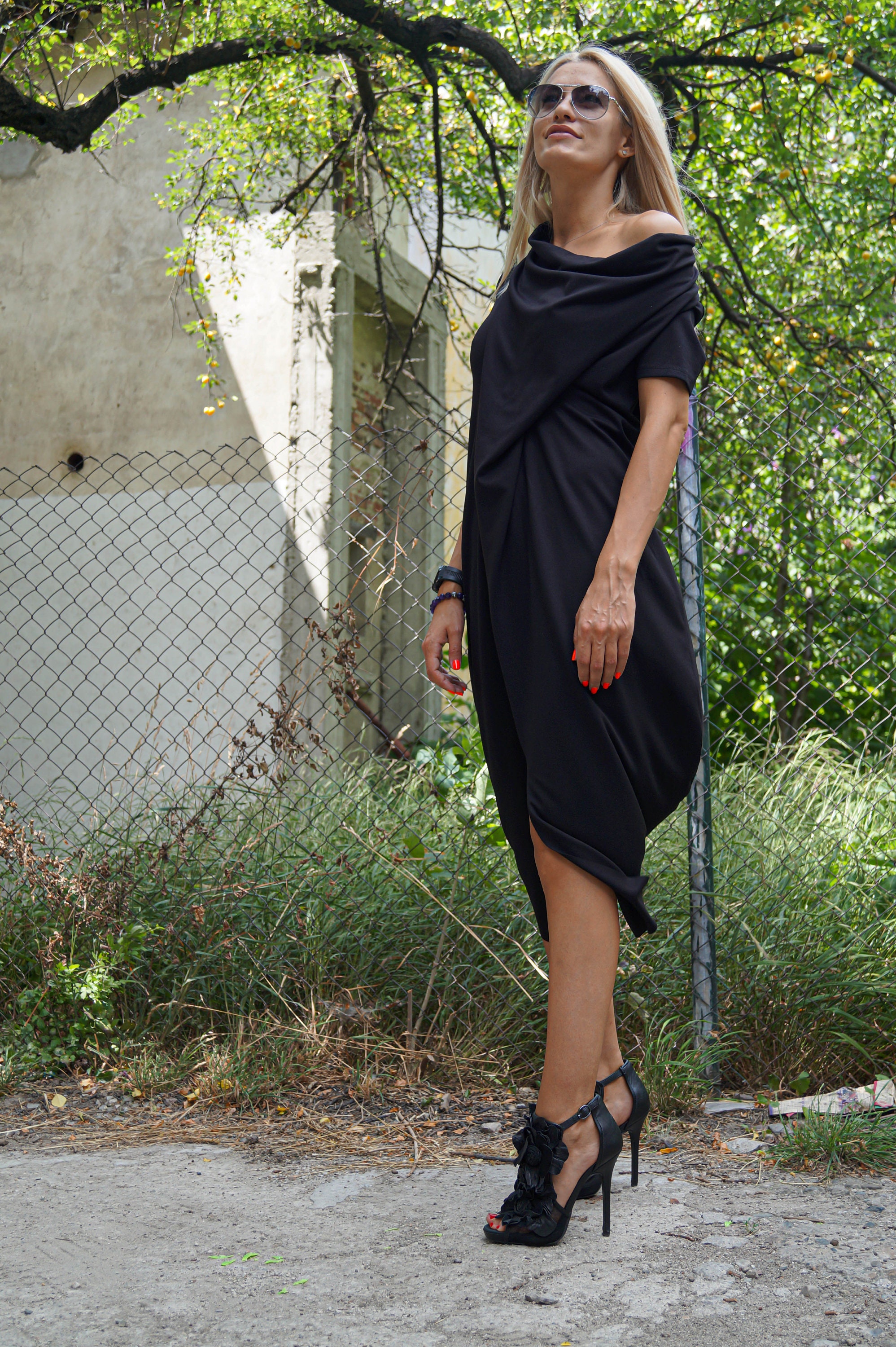 Asymmetrical Maxi Dress/casual Evening Dress/elegant - Etsy UK