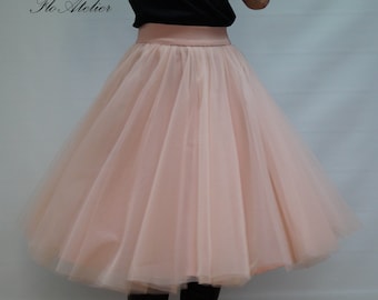 Women Tulle Skirt/Tutu Skirt/Princess Skirt/Skirt/Short Skirt/Light Pink Skirt/Light Pink Tutu Skirt/Ballet Skirt/Grunch Skirt/F1248