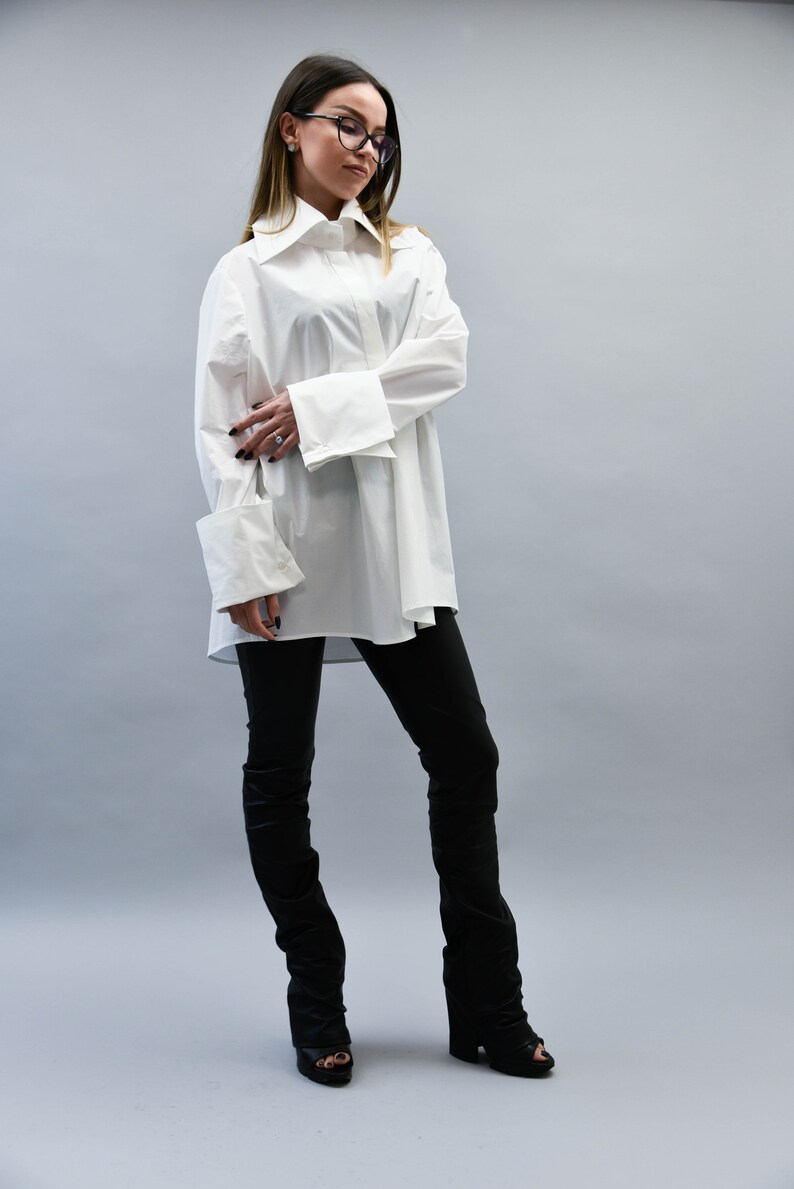 oversized white long sleeve