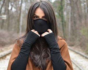 Face Mask with Filter/Black Mask/Face Washable Mask/Reusable Activity Mask/Activity Mask/Dust Face Mask/Neoprene Mask/F2033